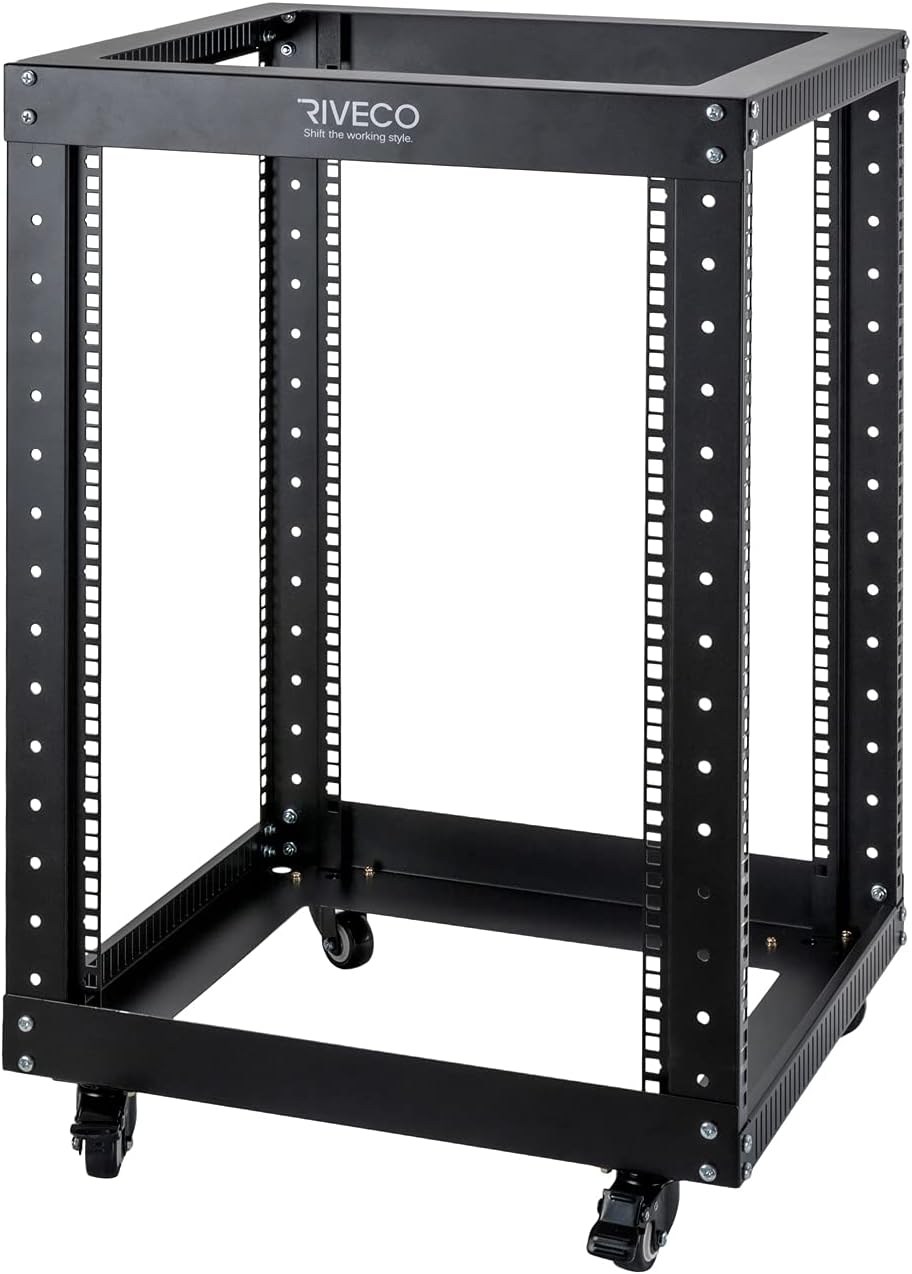 18U Open Frame Server Rack with Brake Casters H704772