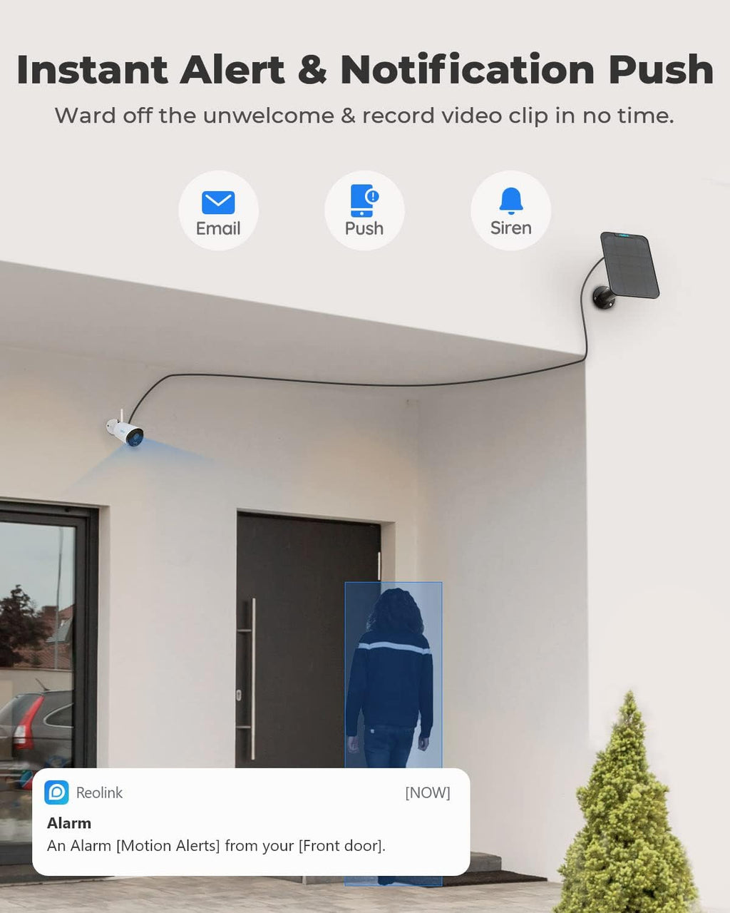 Solar WiFi Camera Security Outdoor Wireless Battery Powered 1080p Night Vision D4233