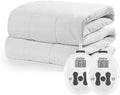 Queen White Heated Mattress Pad H221