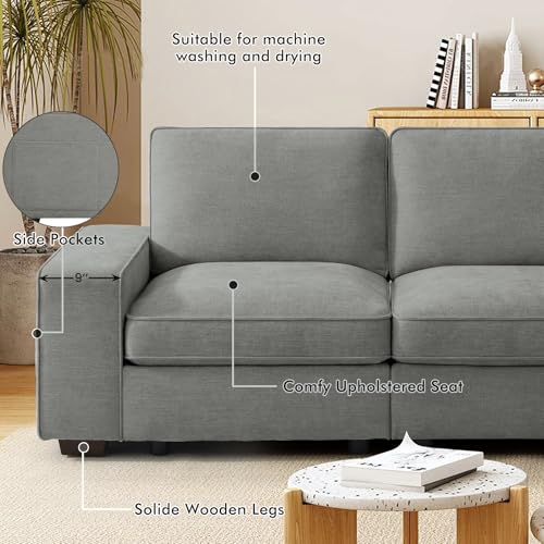 100" Chenille Fabric Modular Sofa with Seats Storage M592