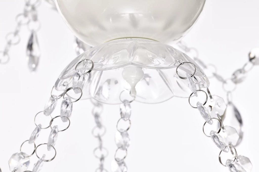 White 5-Light Mini Crystal Chandelier Y818197