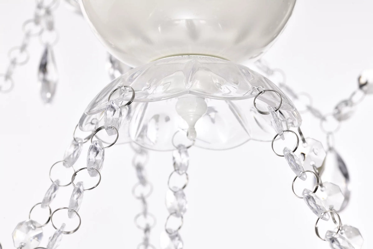 White 5-Light Mini Crystal Chandelier Y818197
