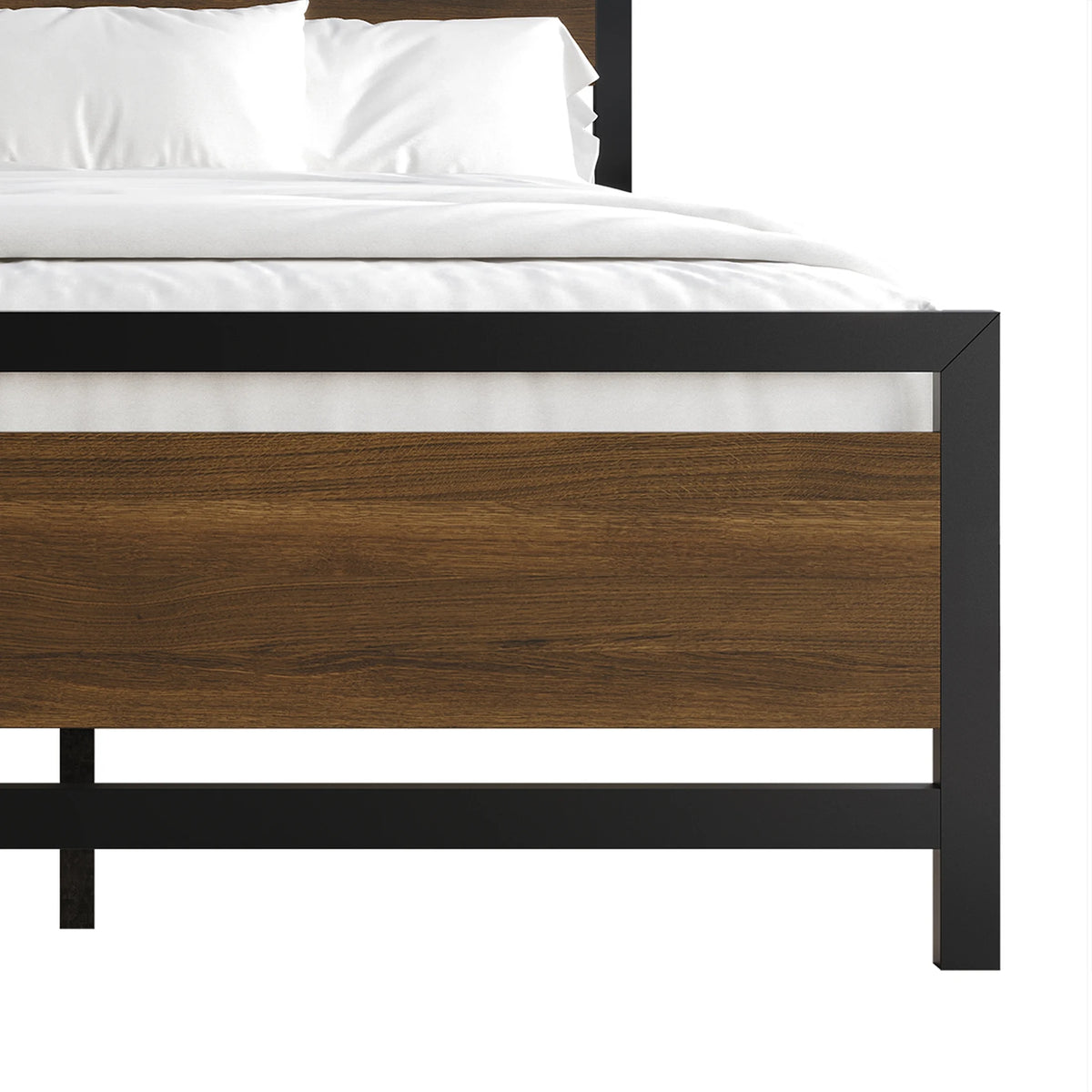 Twin Metal Platform Bed Light Grey S87057