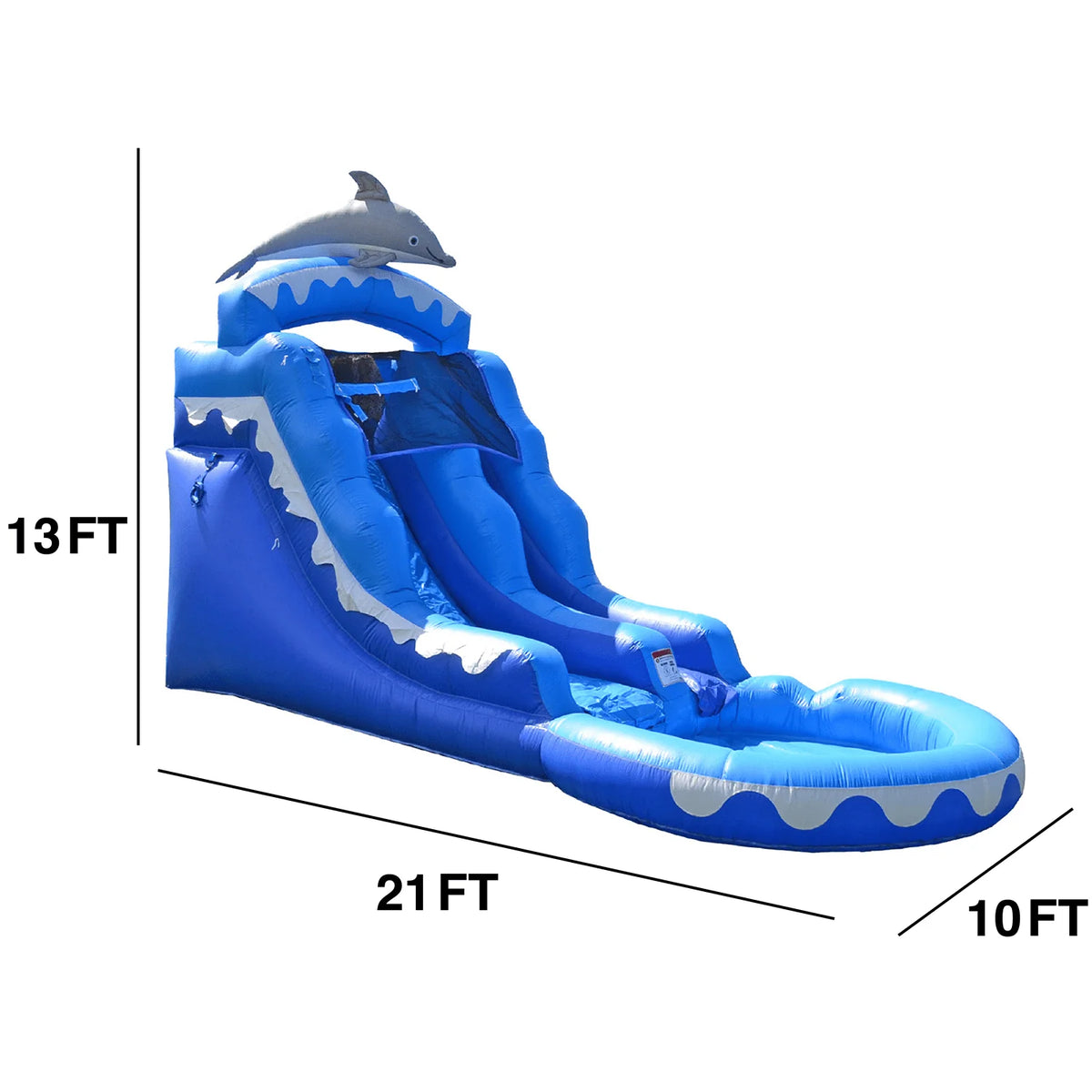 Dolphin Commercial Grade Water Slide with Pool P3065