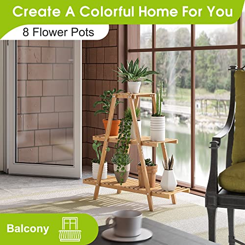 Bamboo 3 Tier Plant Stand F5941