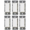 Dimmer Switch for Dimmable LED, Halogen & Incandescent Bulbs, White 6-Pack J95646