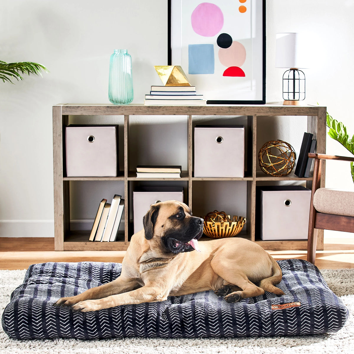 Black Extra Large Tufted Pet Bed C10200