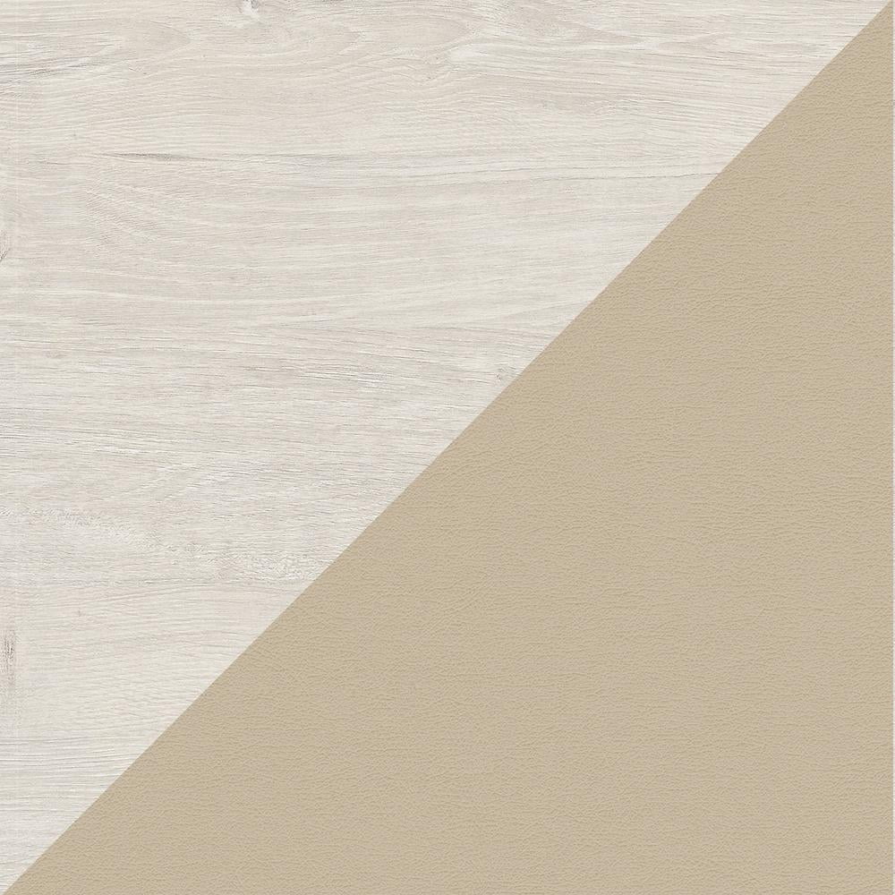 White Oak Engineered Wood Writing Desk with Tufted Chair V165765