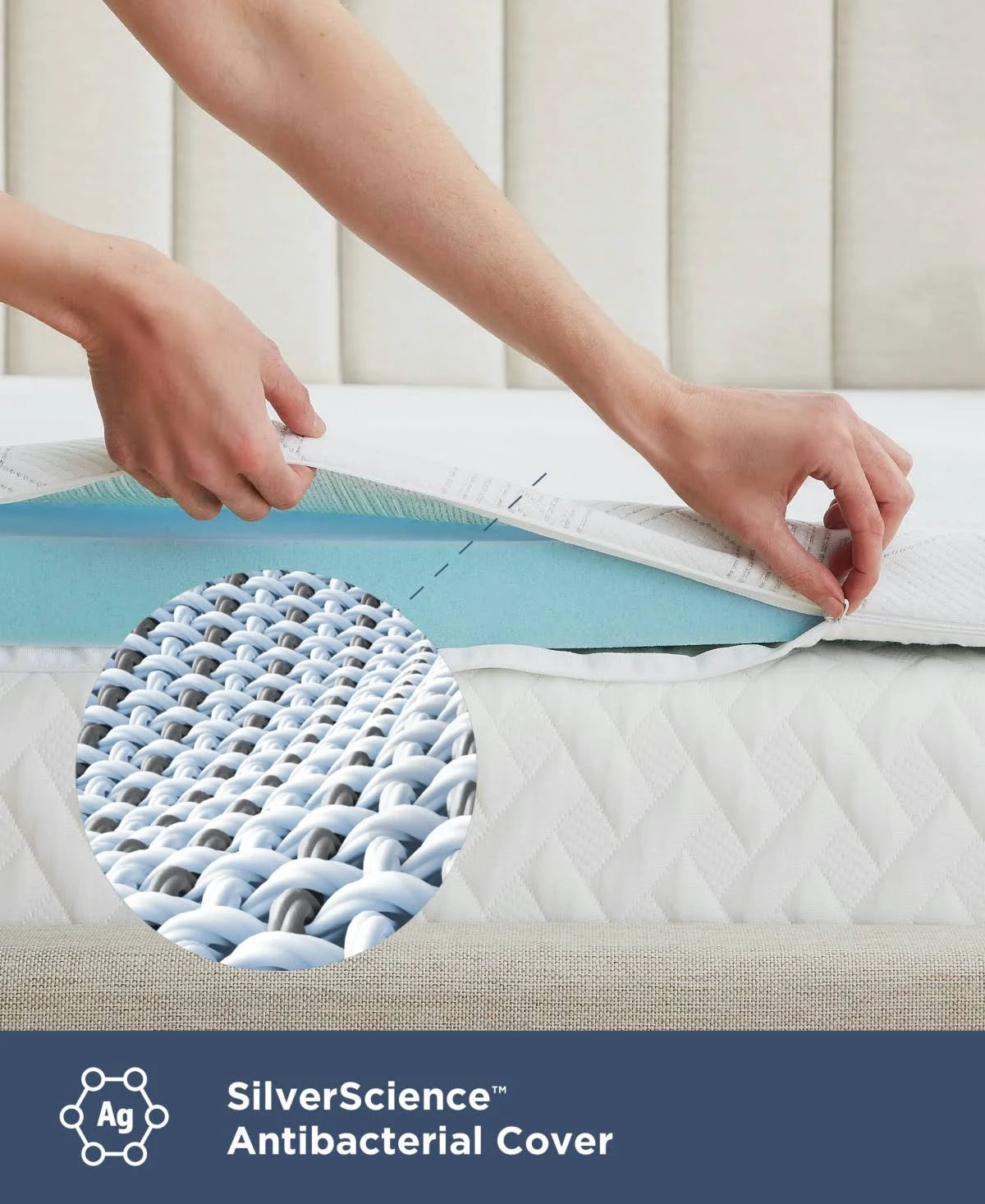 White California King Memory Foam Topper B755943