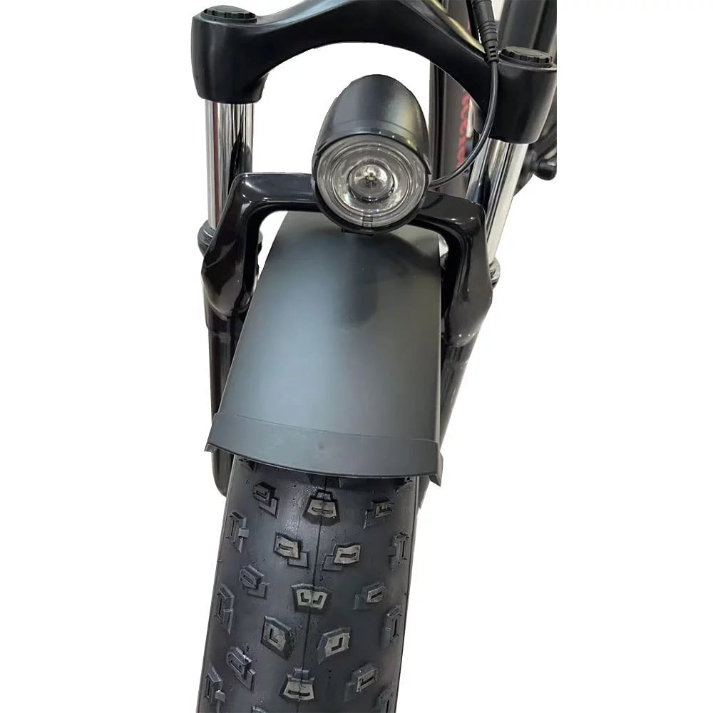 350W 26x4'' Fat Tire Electric Bike 48V 10Ah 6 Speeds Black N4385