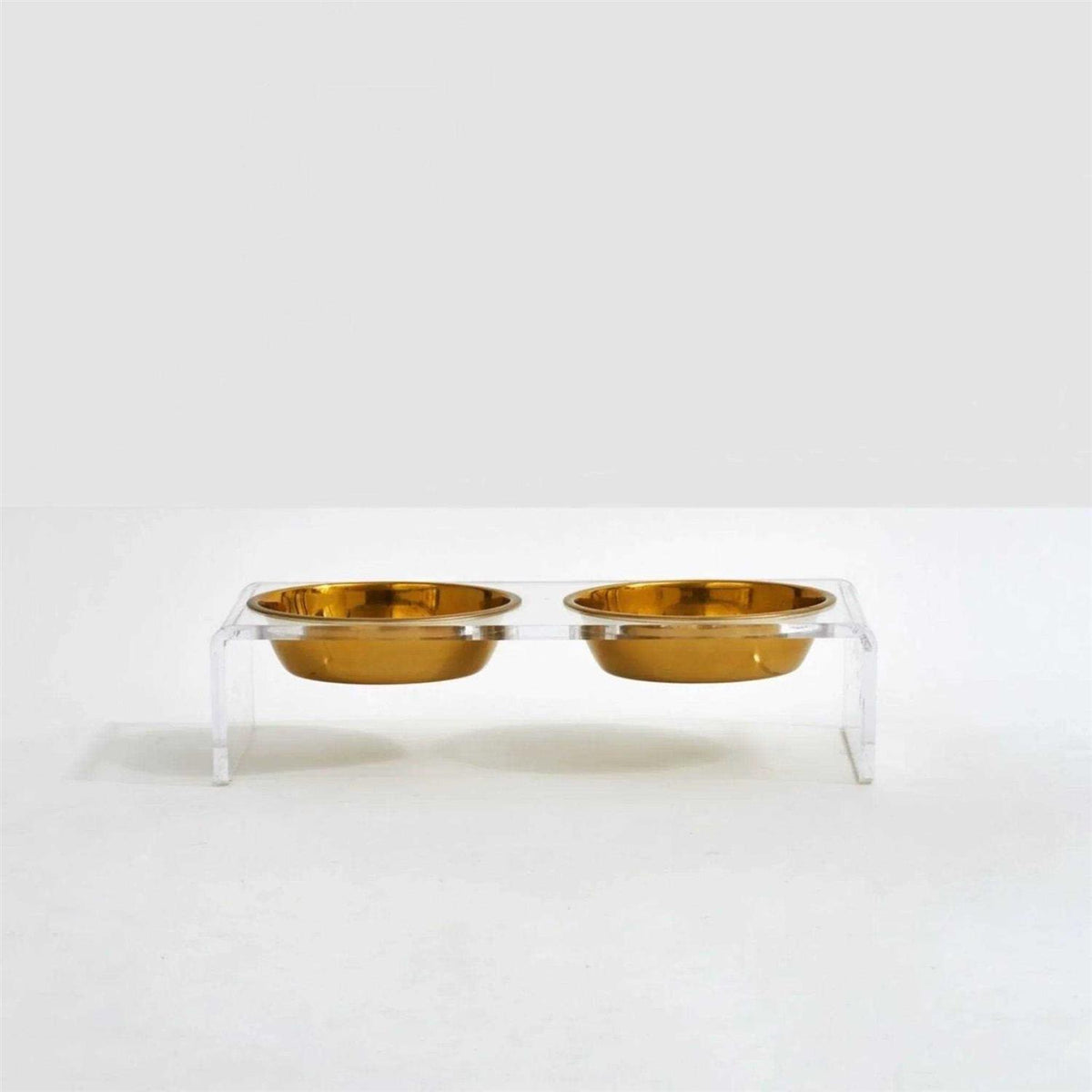 Large Clear Double Bowl Pet Feeder K509