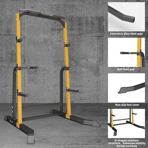 Heavy Duty 1000LB Power Cage Squat Rack with Adjustable Pull-Up Bar V495