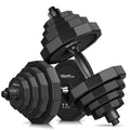 Adjustable Dumbbell Set with Solid Steel and Connector W6096