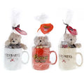 3 Pack Assorted Jumbo Mugs with Plush and Candy A648