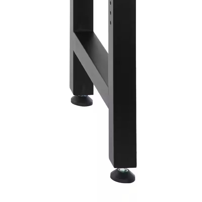 Adjustable Height Solid Wood Top Workbench in Black W4608