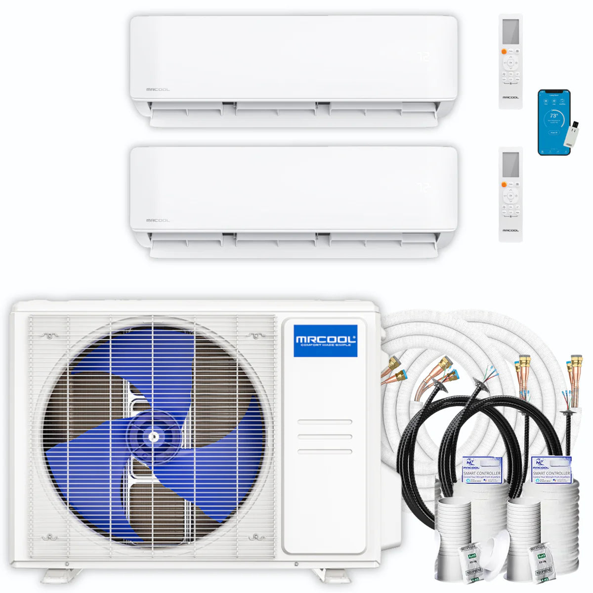24,000 BTU 2 Zone Ductless Air Conditioner and Heat Pump J4912