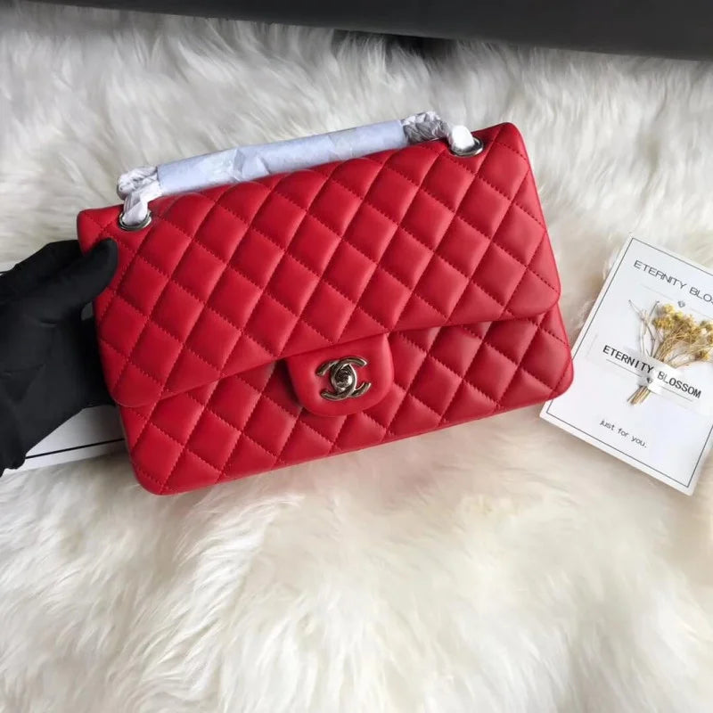 Red Medium Lambskin Leather Flap Bag U649280