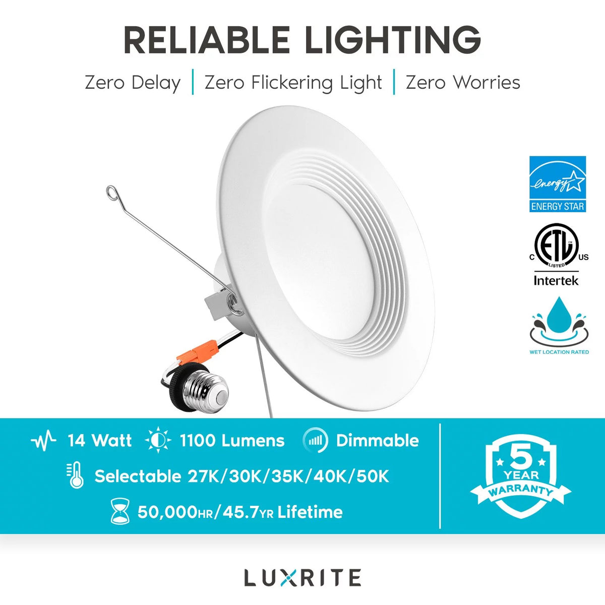 5/6 inch LED Recessed Retrofit Downlight 4-Pack X629641