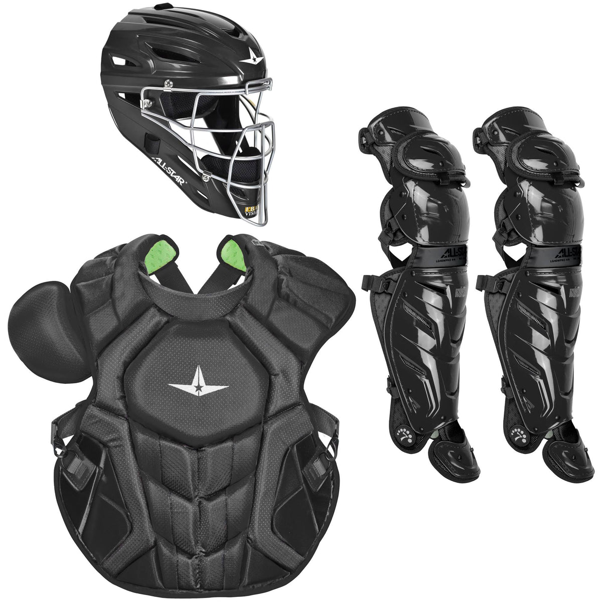 Black Adult Pro Catchers Set O717