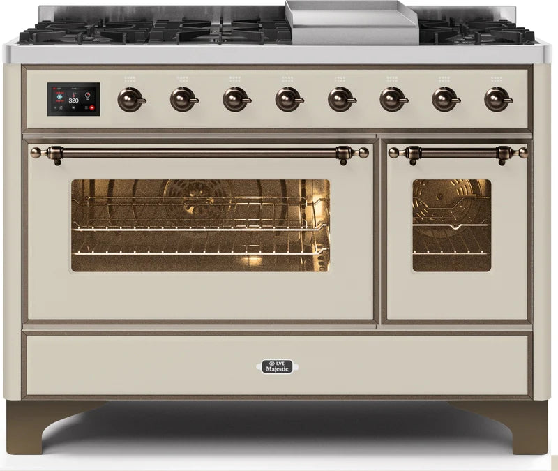 48 Dual Fuel Propane Gas Range Antique White I99372