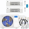 27,000 BTU 2 Zone Ceiling Cassette Ductless Air Conditioner and Heat Pump H17845