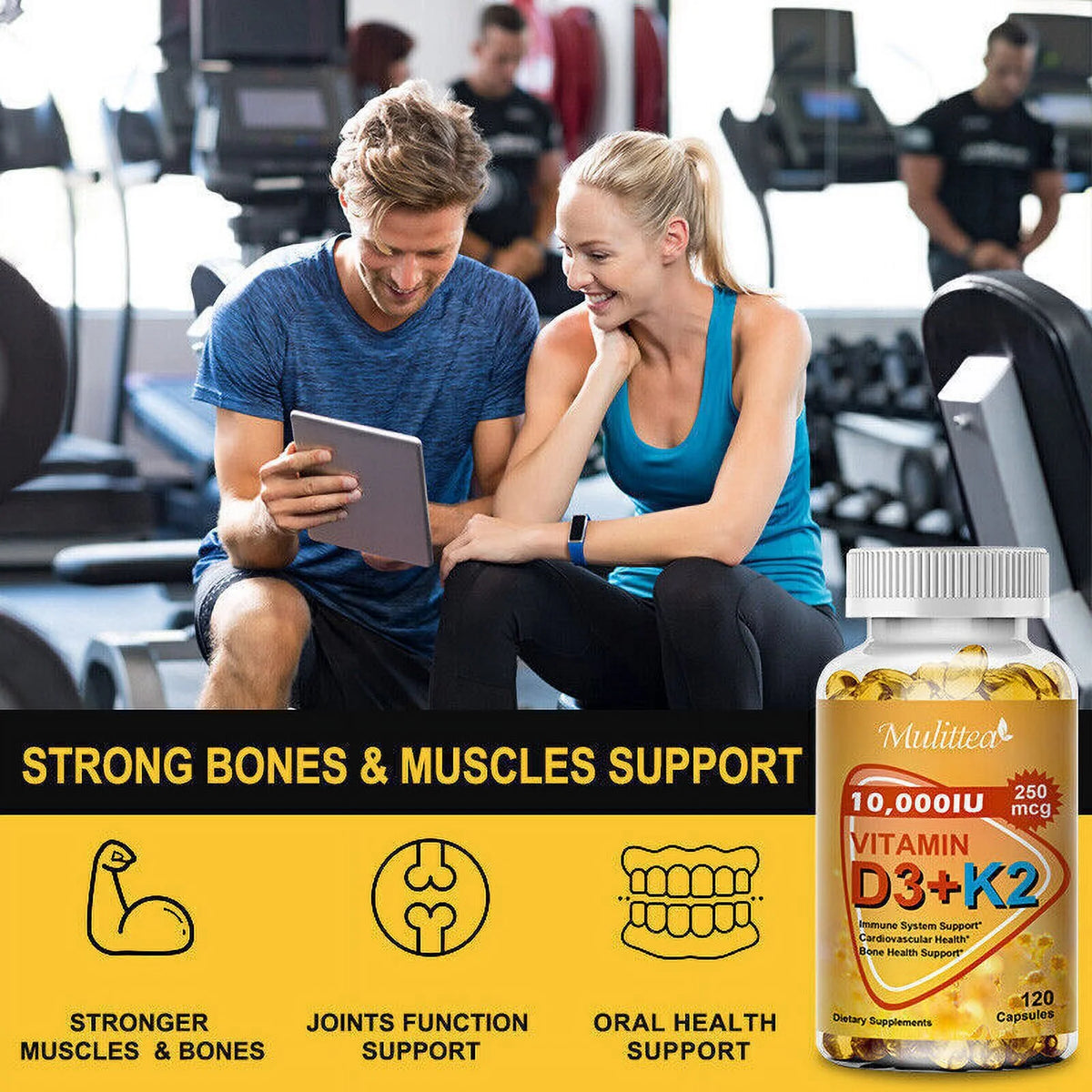 Vitamin K2 (MK7) with D3 10,000 IU Capsules N45357
