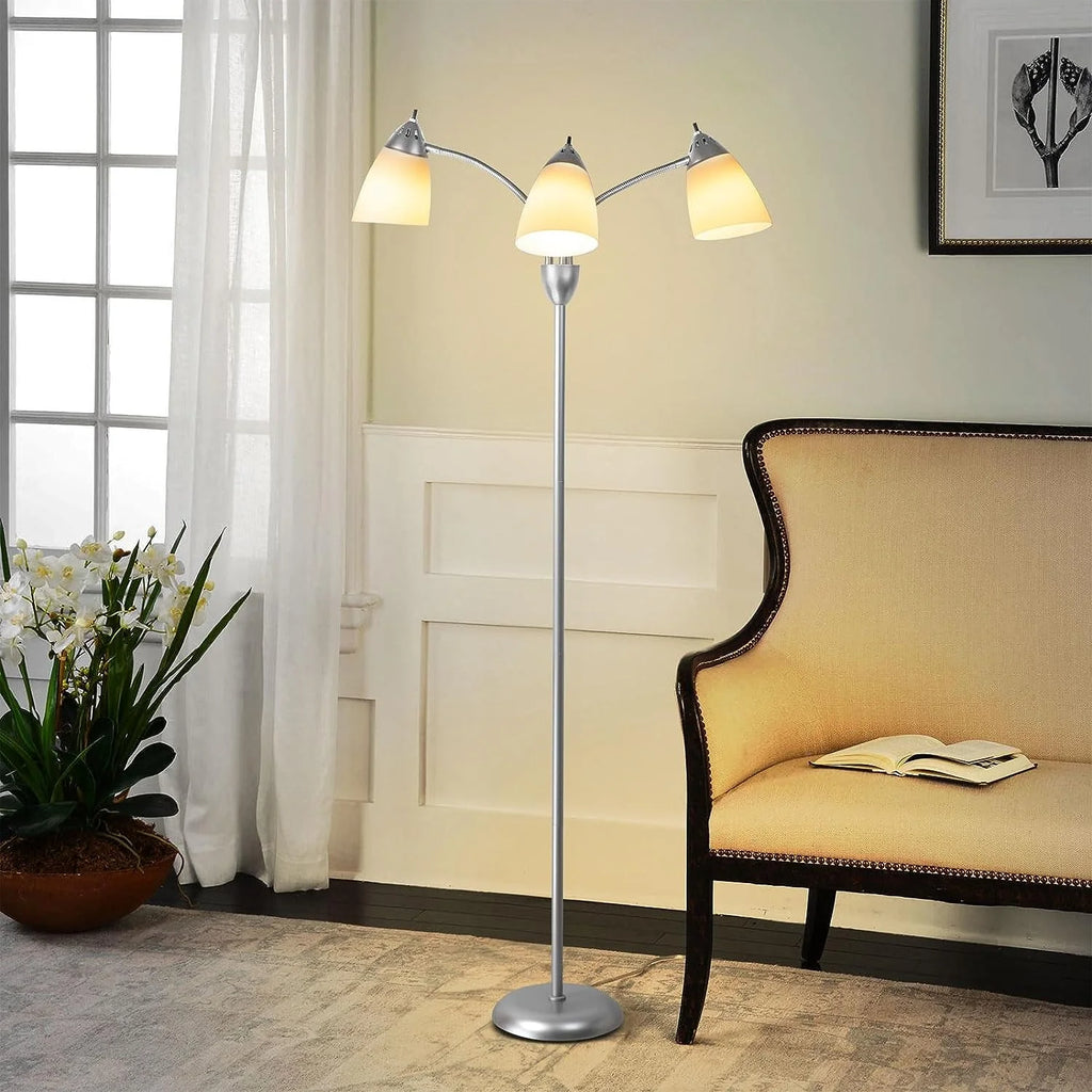 Black Tree Floor Lamp with 3 Adjustable Rotating Lights G233221