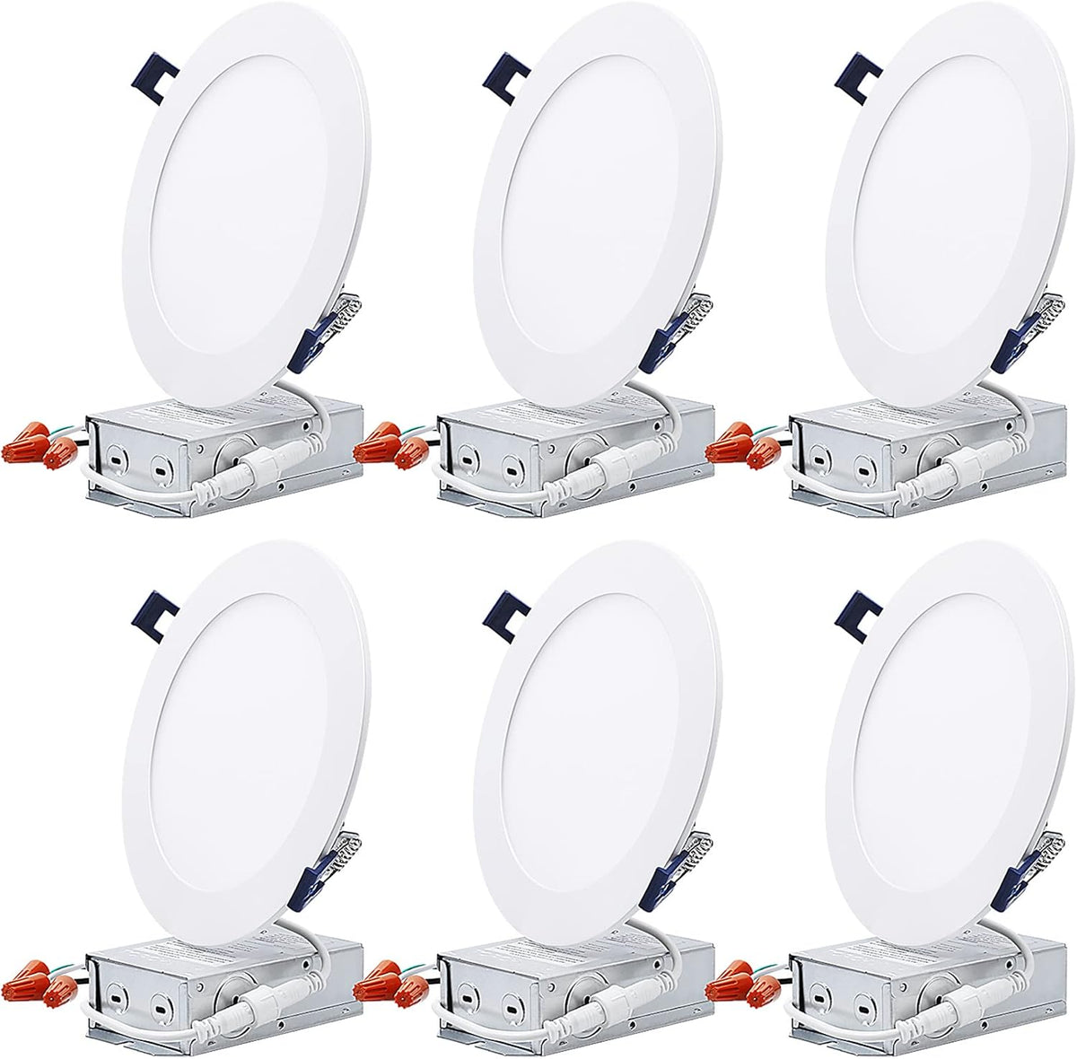 4 Inch Selectable Dimmable Ultra-Thin LED Recessed Light, Pack of 6 V509