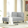 Gray Fabric Upholstered Corner Lounge Chair R968287
