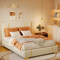 Queen Size Fabric Upholstered Bed Frame D3629