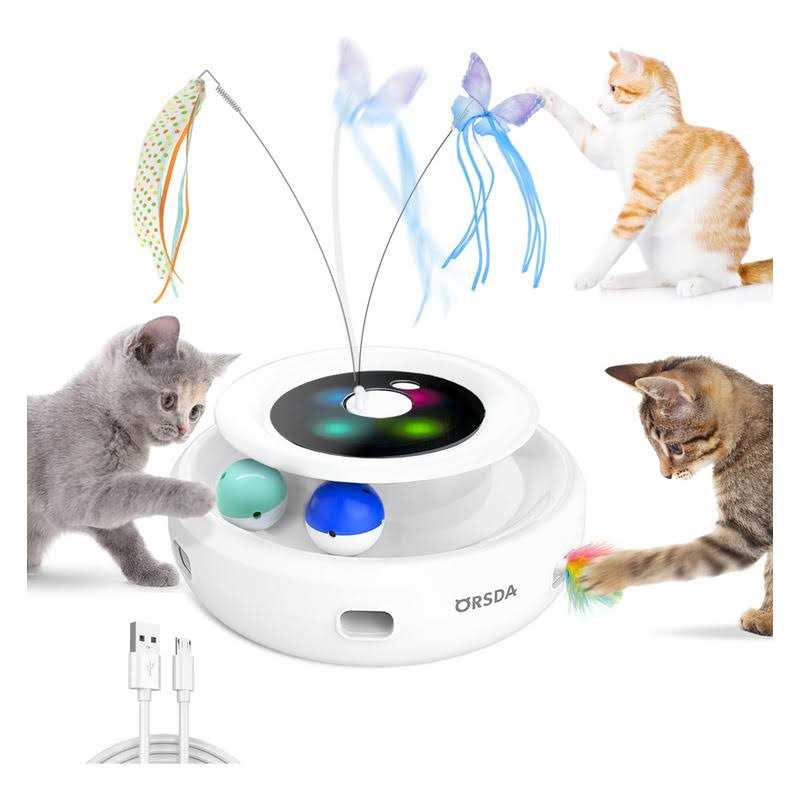 3-in-1 Rechargeable Interactive Cat Toys C359746