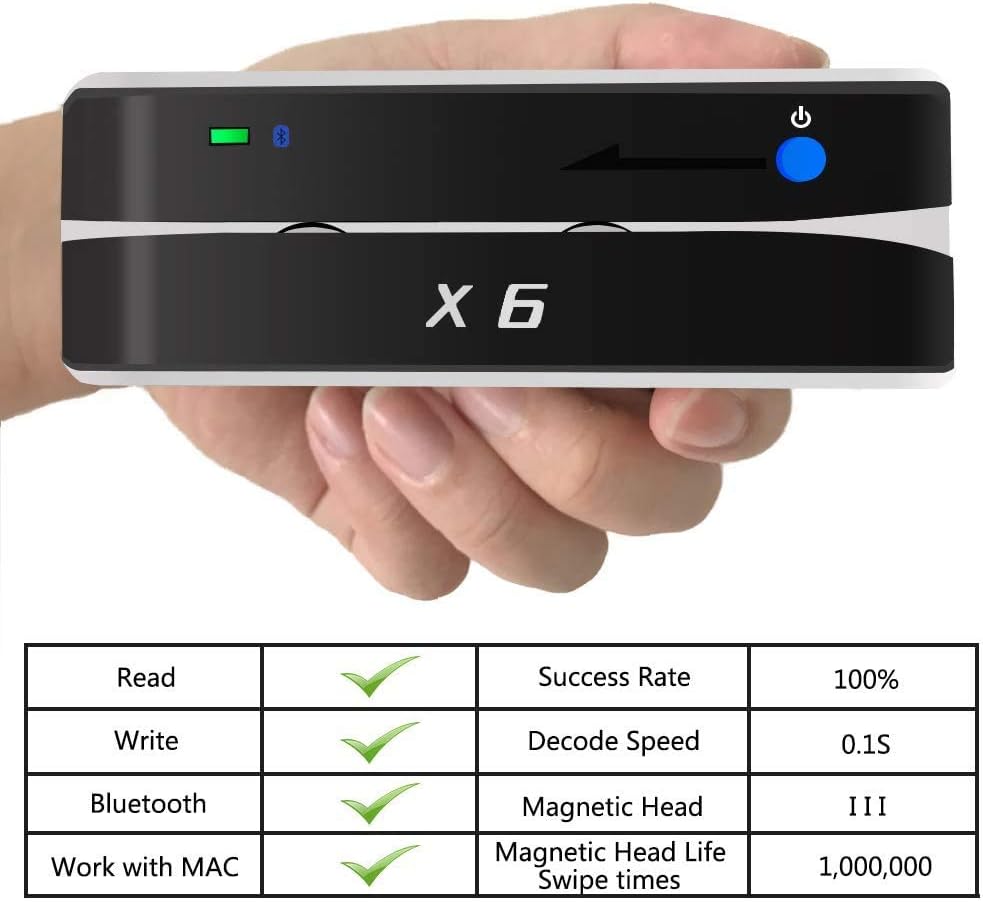 Bluetooth Card Reader Writer USB 3 Tracks Swipe Encoder B47420
