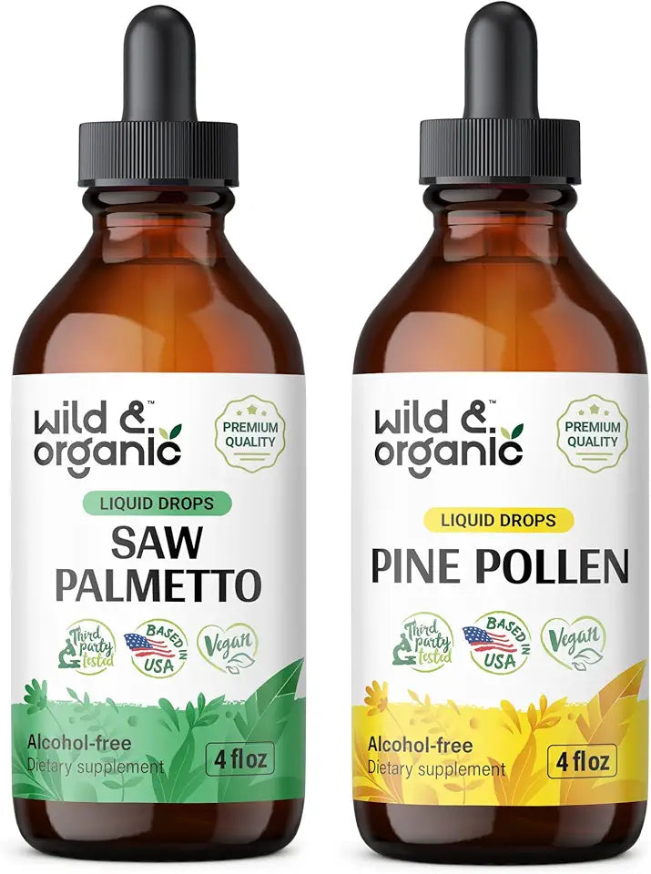 Saw Palmetto Tincture 4 fl oz & Pine Pollen Tincture 4 fl oz W43512