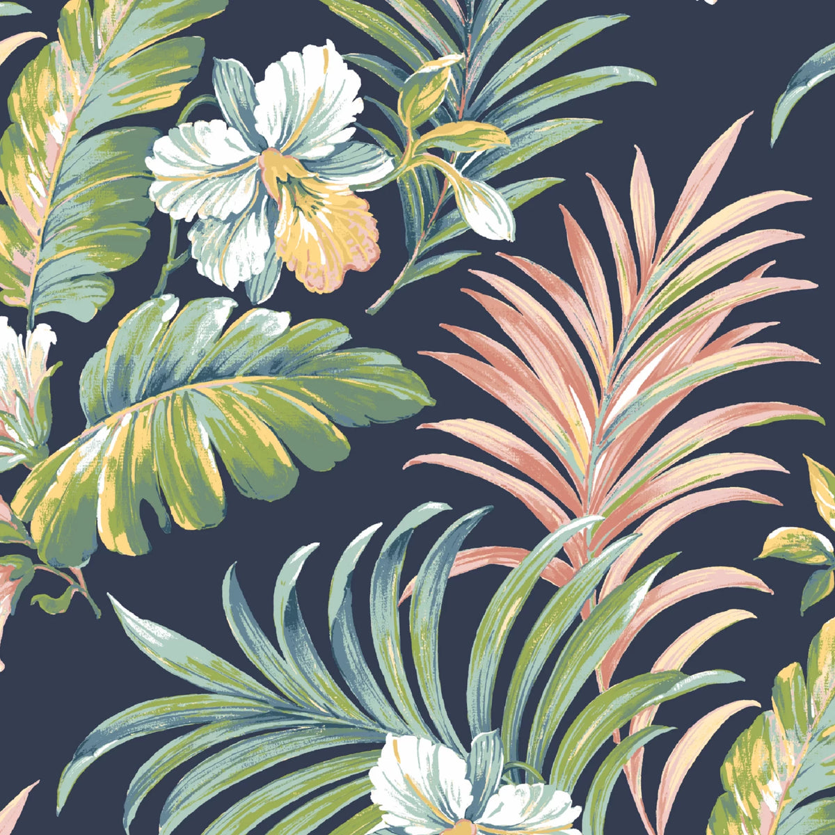 Blue Tropical Outdoor Dining Chair Cushion 20 x 20 D881346