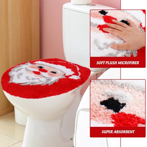 Red Santa Plush Toilet Seat Cover Q24969