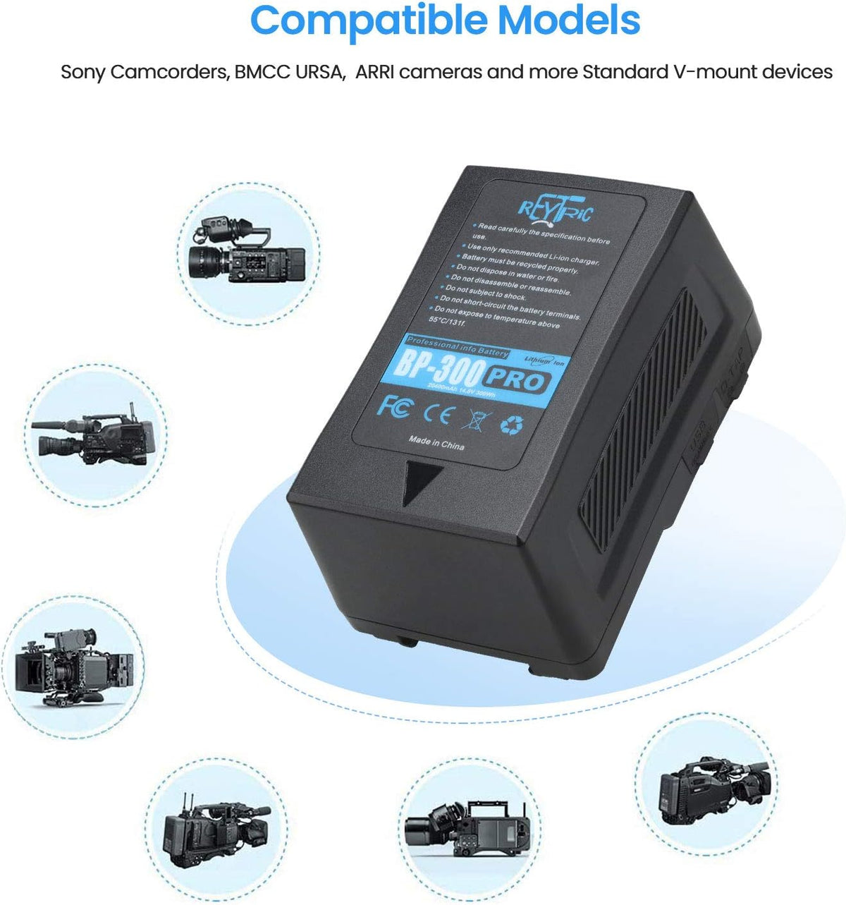 300Wh V Mount Battery with D-Tap Charger and Cable E491368