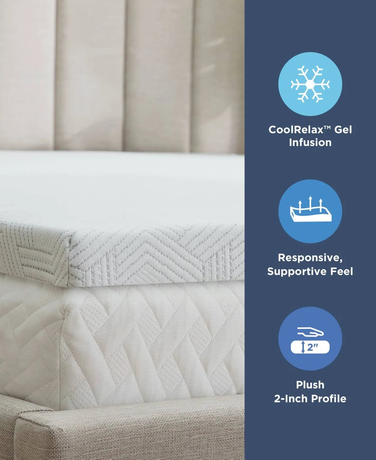 White California King Memory Foam Topper B755943