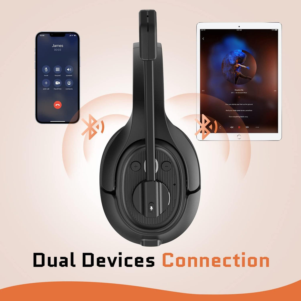 Noise Canceling Trucker Bluetooth Headset with Microphone X551429