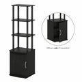 3-Tier TV Entertainment Side Table with Storage Cabinet D9972