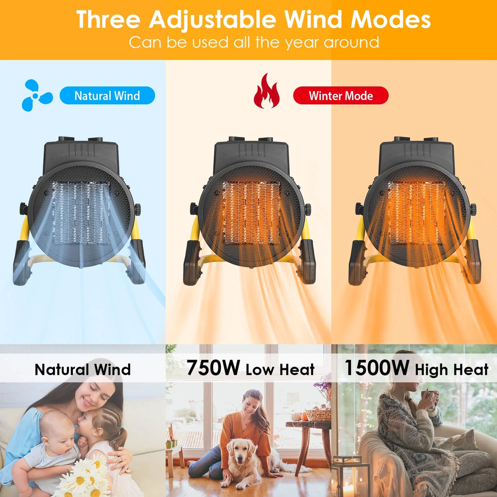 1500W PTC Electric Space Heater E6822