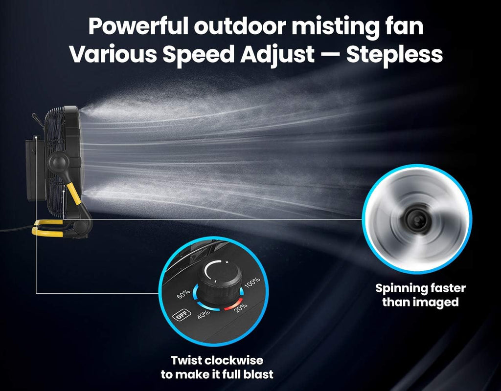 Rechargeable Outdoor Misting Fan 16 inch E1777