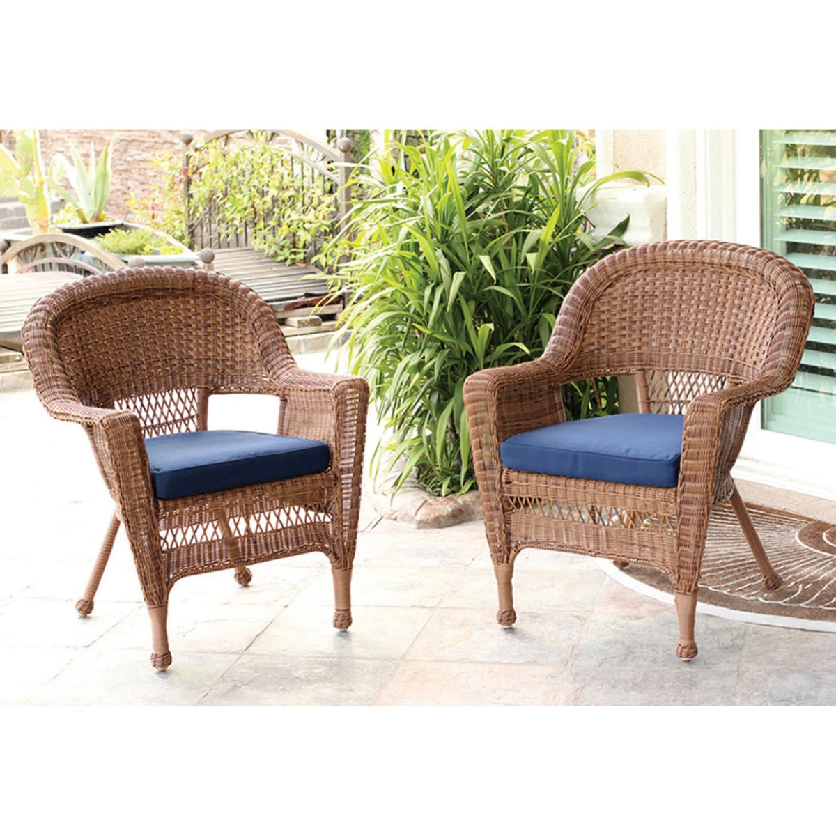Black Wicker Chair with Cushion X3880