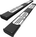 Running Boards Compatible with Dodge Ram 1500 2500 3500 Crew Cab Silver Textured Aluminum Alloy Side Step Nerf Bars K829231