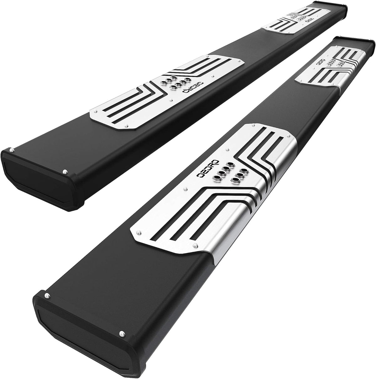 Running Boards Compatible with Dodge Ram 1500 2500 3500 Crew Cab Silver Textured Aluminum Alloy Side Step Nerf Bars K829231
