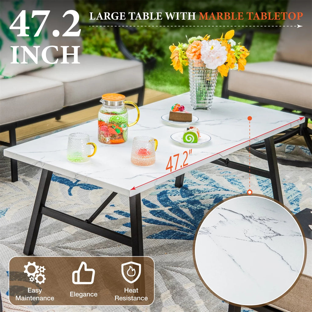 5-Seat Metal Patio Conversation Set T884