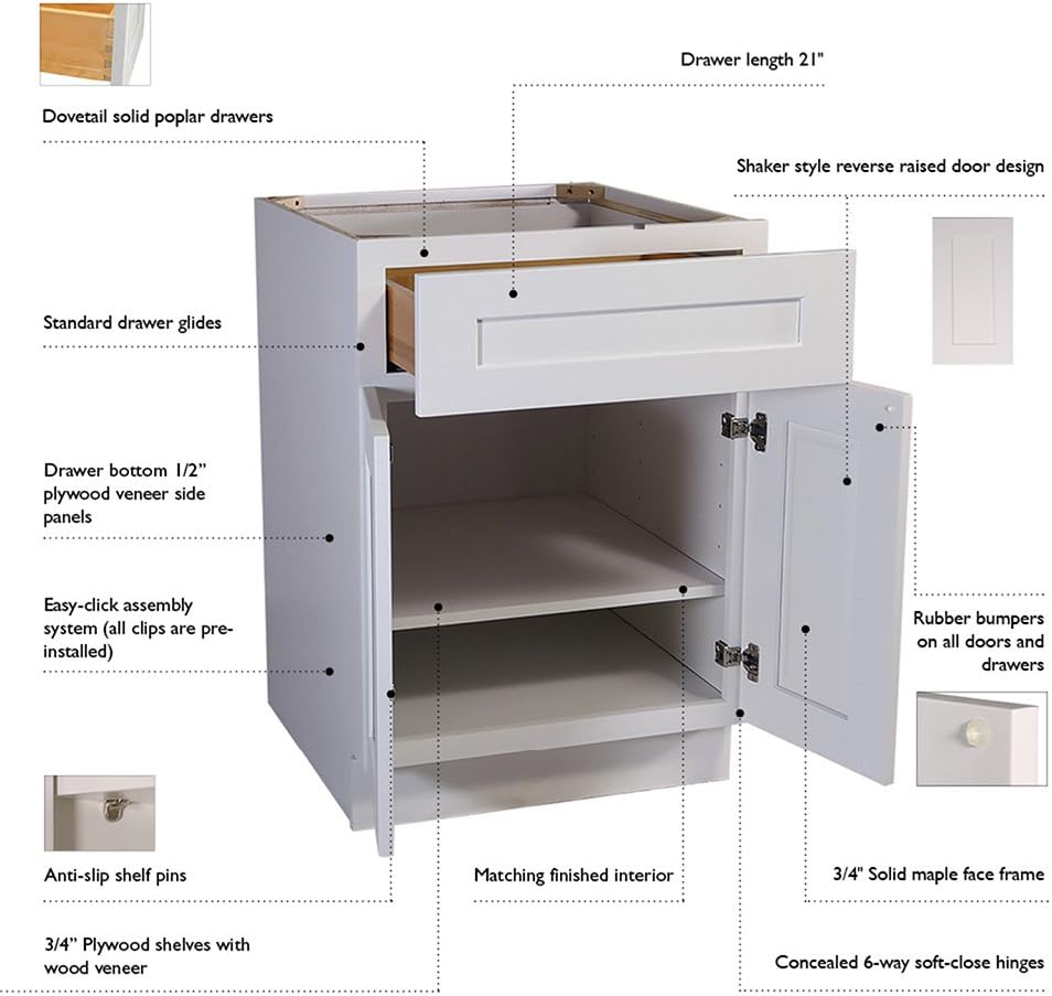 White Kitchen Wall Cabinets C735