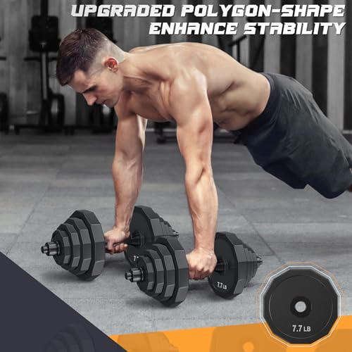 Adjustable Dumbbell Set with Solid Steel and Connector W6096