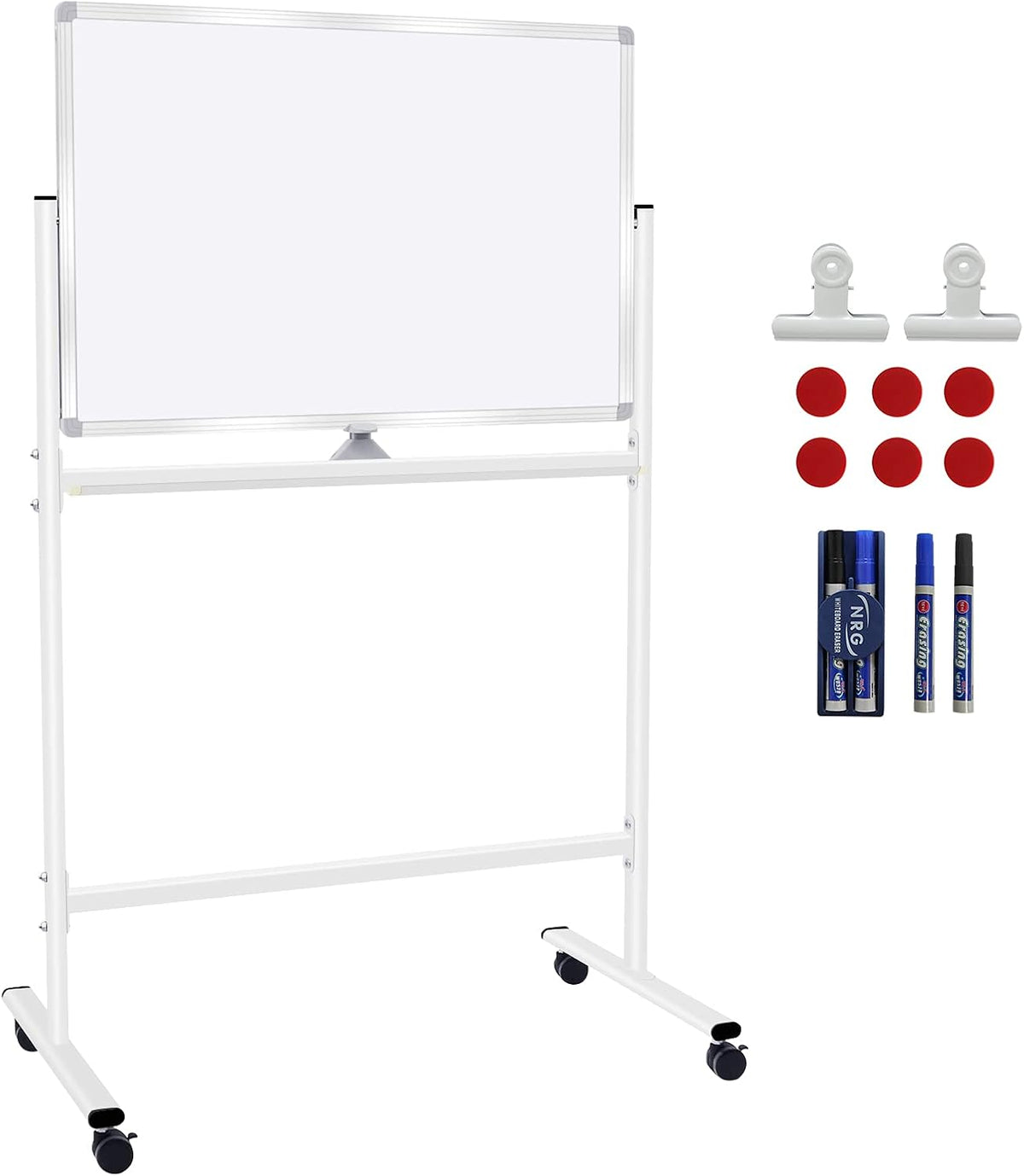 36x24 Double Sided Magnetic Dry Erase Whiteboard on Wheels A698