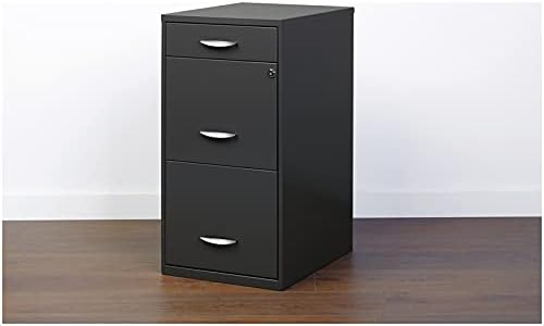 18 inch 3 Drawer Metal File Cabinet Charcoal V28858