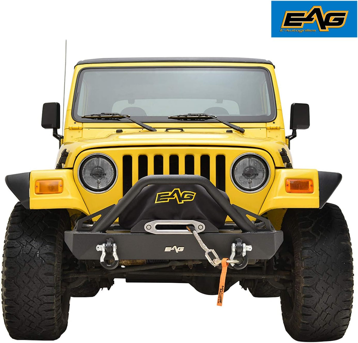Heavy Duty Front and Rear Bumper with Tire Carrier Combo E36909